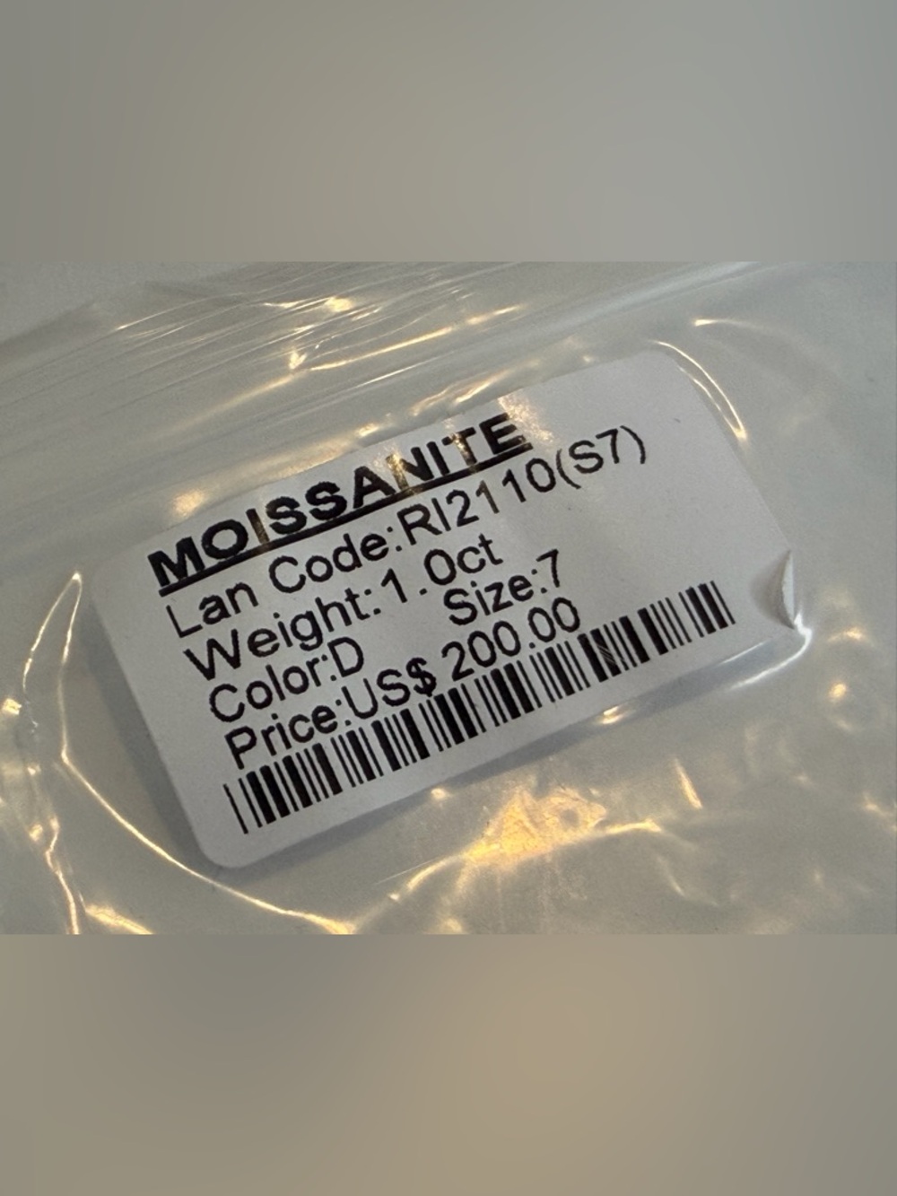 Moissanite Ring Size: 7 - Picture 16 of 17